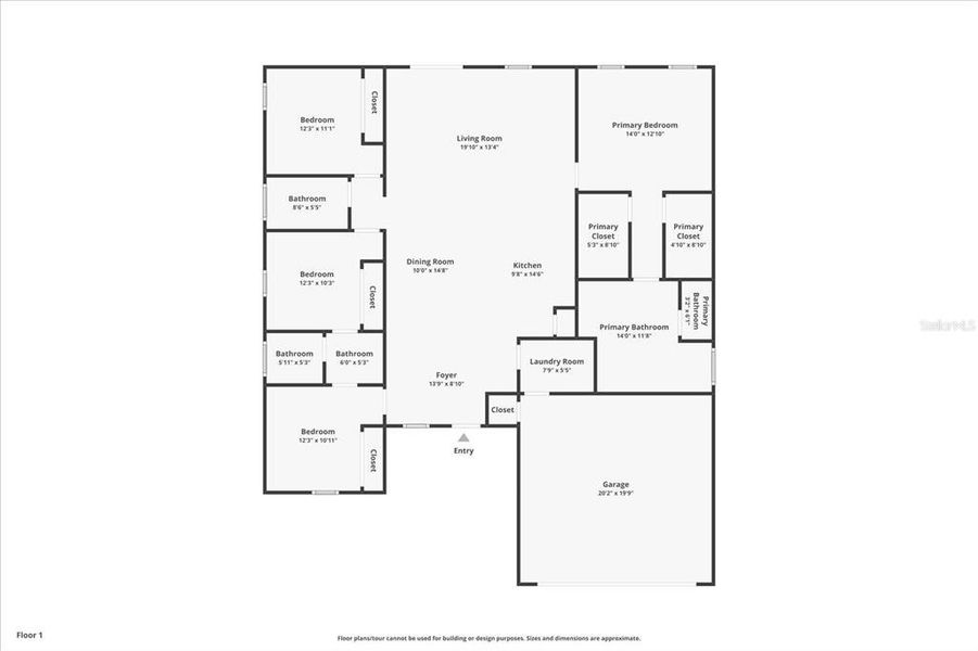 2D floor plan layout of this home in , Ocala, FL (Image 3). 2D floor plan layout of this home in , Ocala, FL (Image 3).