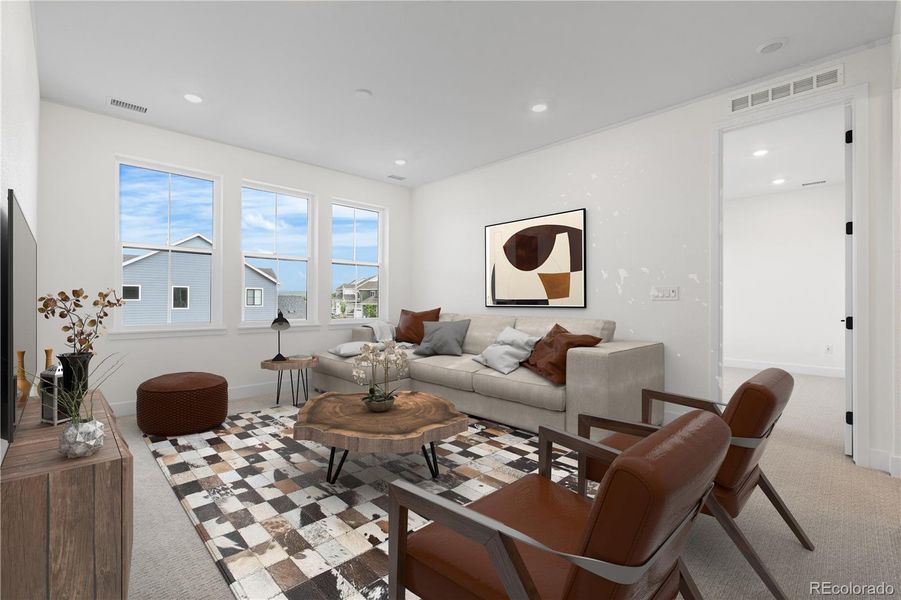 Furnished interior view inside a new home in Stargaze at Solstice, Littleton (Image 13).