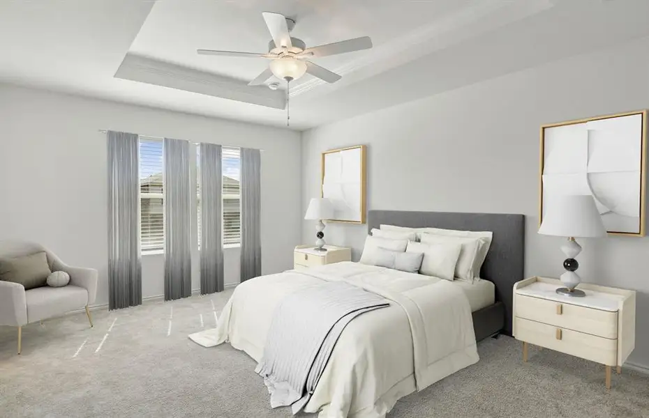 *Model Representation - Spacious owner's suite with private bath