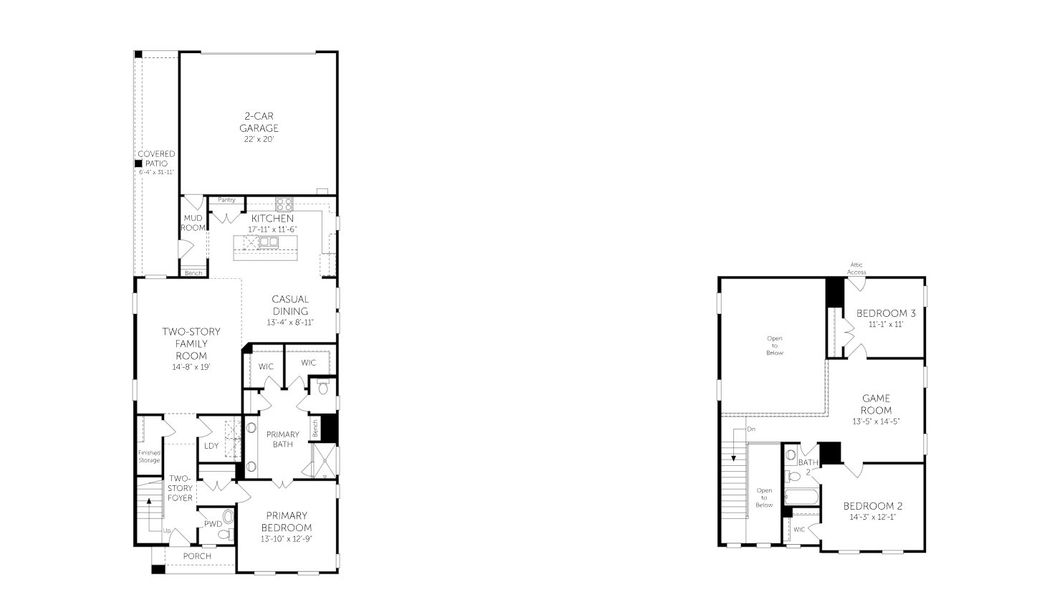 2D floor plan layout for the Morris by Coventry Homes in Ramble, Celina, TX (Image 3).