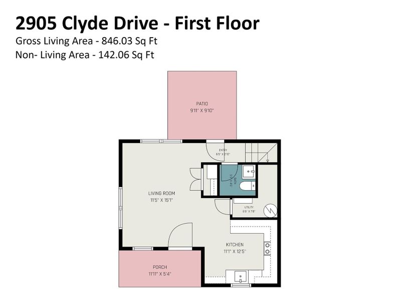 2D floor plan layout of this home in , Charlotte, NC (Image 5).
