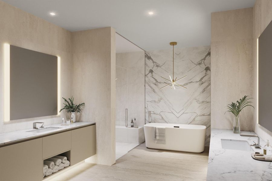 Furnished interior view inside a new home in ALBA Palm Beach, West Palm Beach (Image 8).