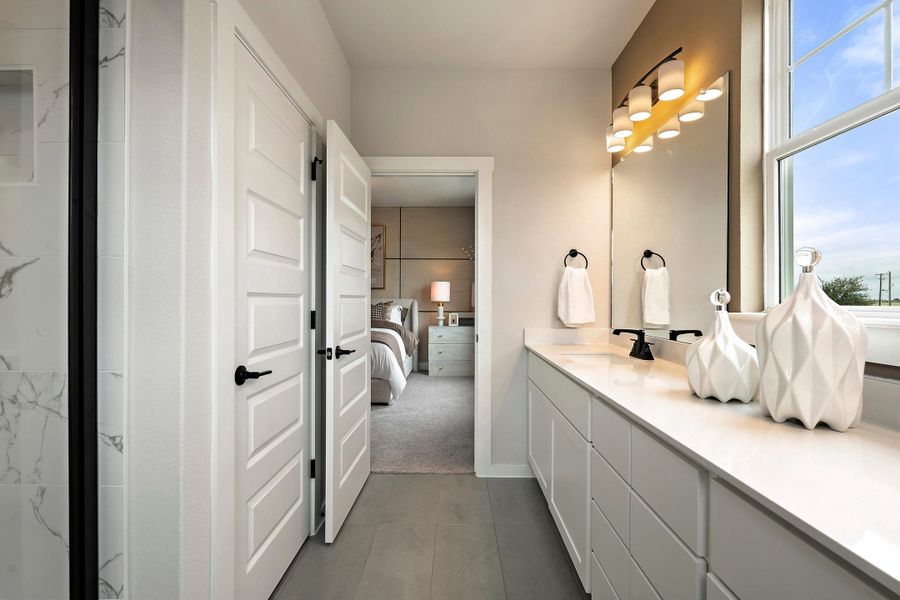 Representative furnished interior of a home built from the Tribeca by Tri Pointe Homes in Park Central, Georgetown (Image 33).