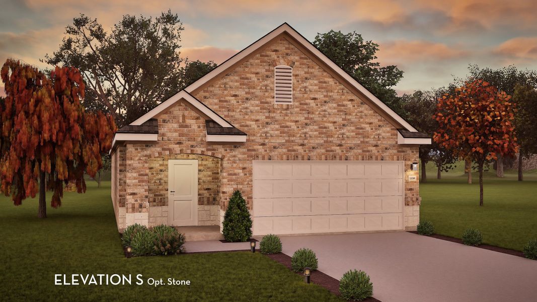 Representative exterior photo of a completed home built from the Pecan by CastleRock Communities in Arboretum Estates, Terrell, TX (Image 24). Representative exterior photo of a completed home built from the Pecan by CastleRock Communities in Arboretum Estates, Terrell, TX (Image 24).