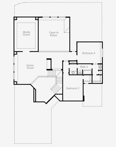 2D floor plan layout of this home in Candela, Richmond, TX (Image 3).