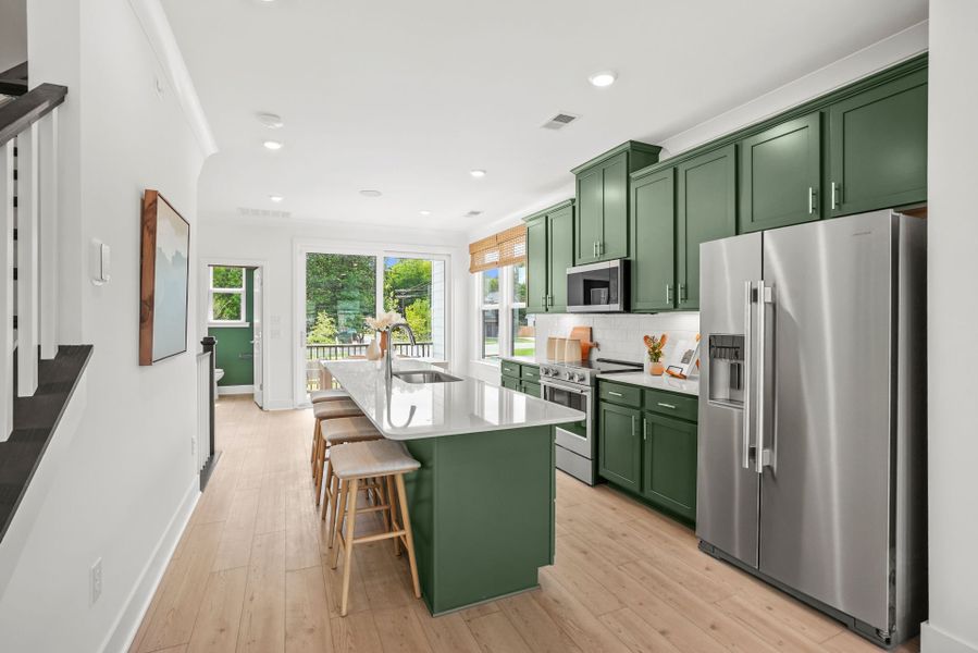 Representative furnished interior of a home built from the Evans by Pulte Homes in West End Heights, Charlotte (Image 62).