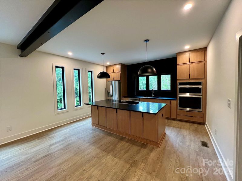 Kitchen with low profile cabinets Kitchen with low profile cabinets