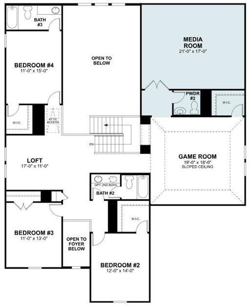 2D floor plan layout of this home in Barksdale, Leander, TX (Image 3). 2D floor plan layout of this home in Barksdale, Leander, TX (Image 3).