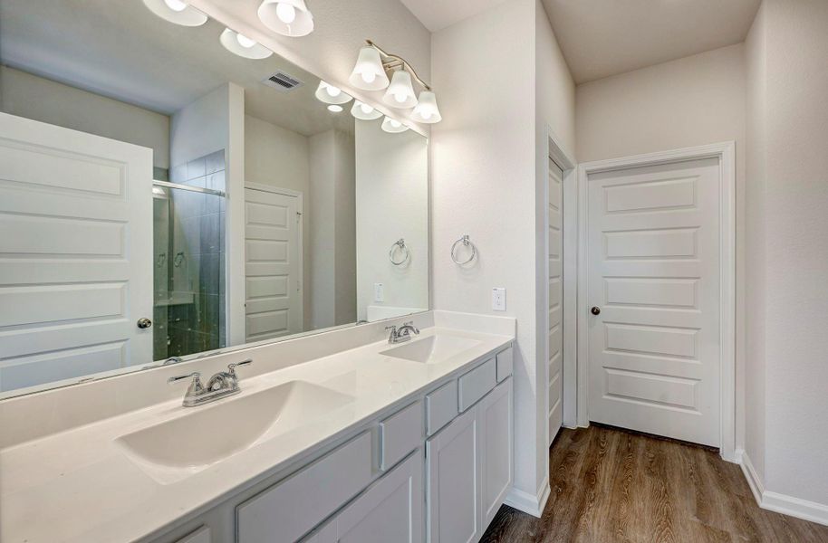 The Sparrow II- Primary Bath with Walk-in Shower The Sparrow II- Primary Bath with Walk-in Shower