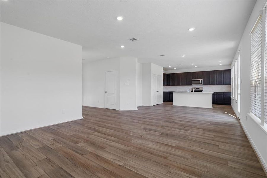 Another view of the great room looking to the kitchen