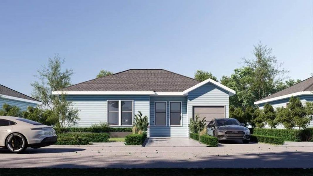 Front exterior of a new home in , Conroe, TX, highlighting curb appeal (Image 2).