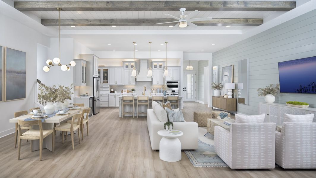 Representative furnished interior of a home built from the Cedar Key II by Homes by WestBay in Oakfield, Parrish (Image 9).