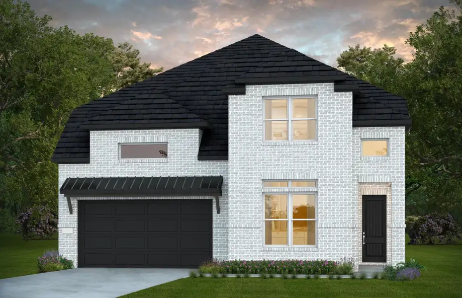 Representative exterior photo of a completed home built from the Garwood by Pulte Homes in Spring Branch Preserve, Montgomery, TX (Image 2). Representative exterior photo of a completed home built from the Garwood by Pulte Homes in Spring Branch Preserve, Montgomery, TX (Image 2).