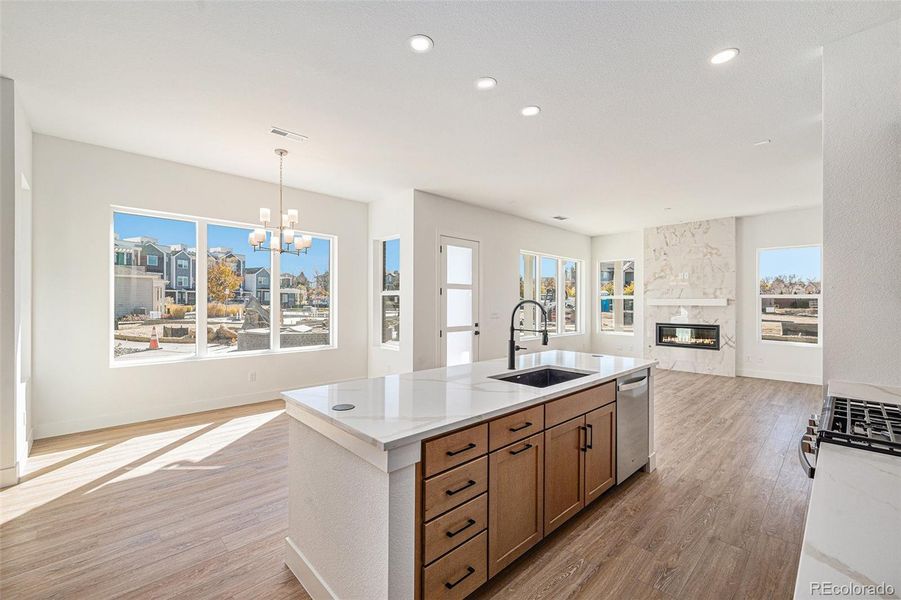 Furnished interior view inside a new home in Prelude at TAVA Waters, Denver (Image 13).