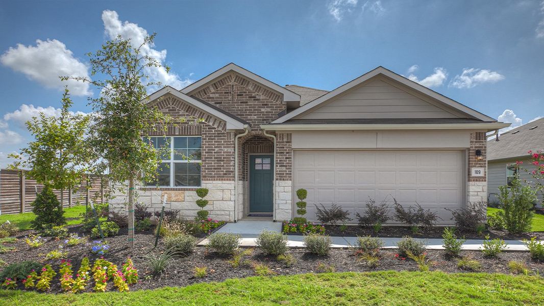 Representative exterior photo of a completed home built from the The Reagan by D.R. Horton in Southgrove, Kyle, TX (Image 26). Representative exterior photo of a completed home built from the The Reagan by D.R. Horton in Southgrove, Kyle, TX (Image 26).