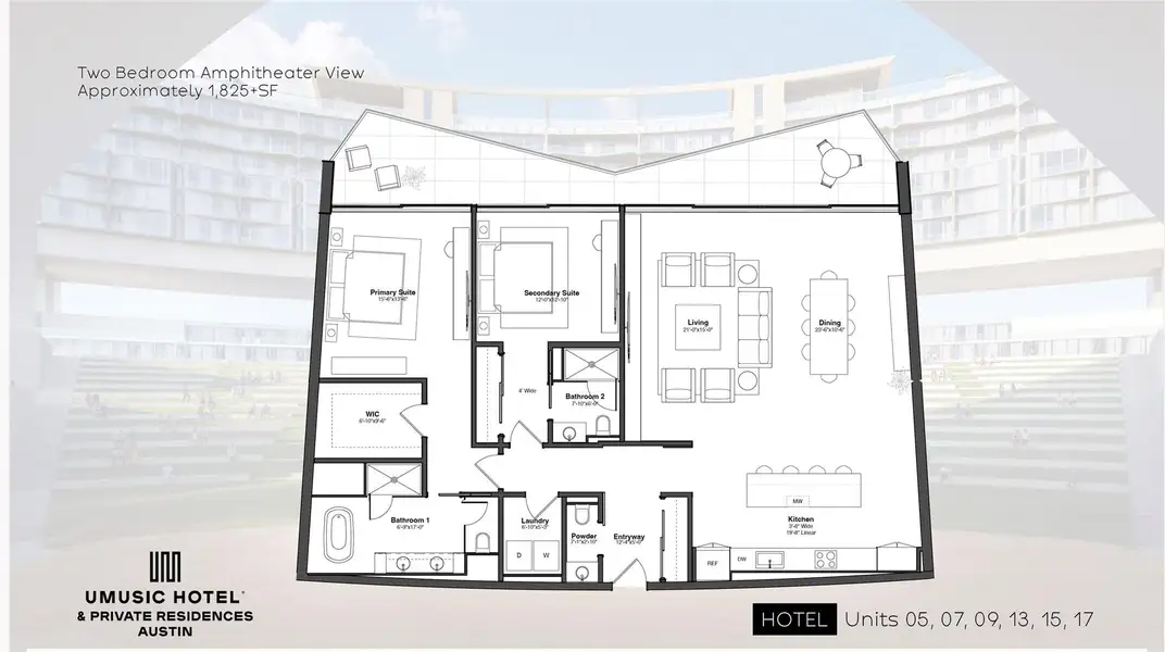 2 Bed | 2.5 Bath Hotel Residence with Amphitheater Views! 2 Bed | 2.5 Bath Hotel Residence with Amphitheater Views!