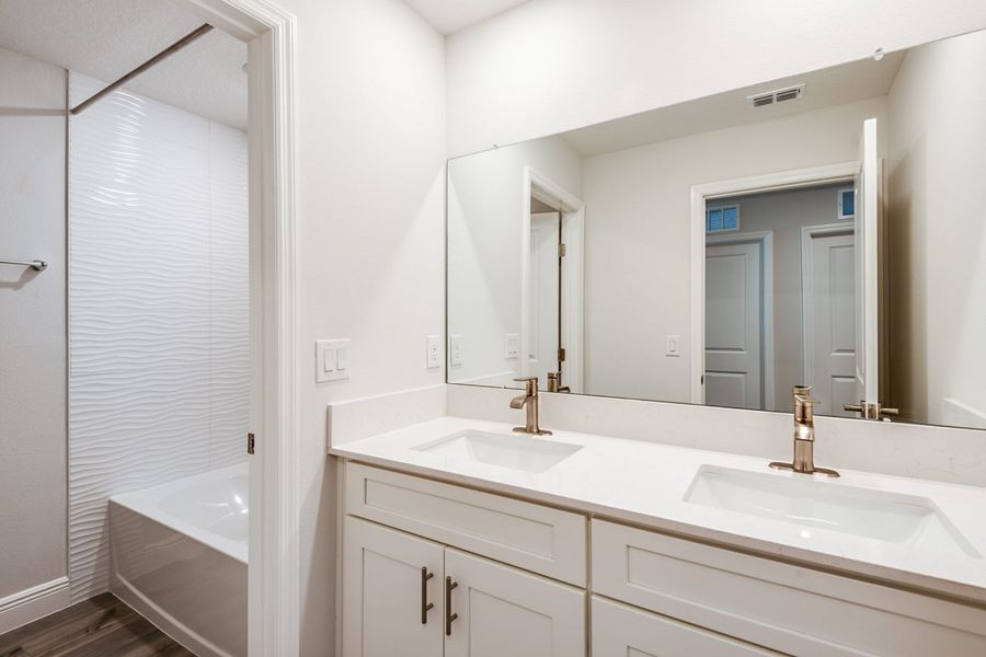 Representative furnished interior of a home built from the Amelia by Casa Fresca Homes in Mirada, San Antonio (Image 4).