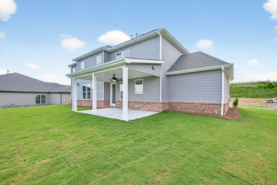 Exterior details and patio area of a home in The Manor at Gainesville Township, Gainesville (Image 27). Exterior details and patio area of a home in The Manor at Gainesville Township, Gainesville (Image 27).