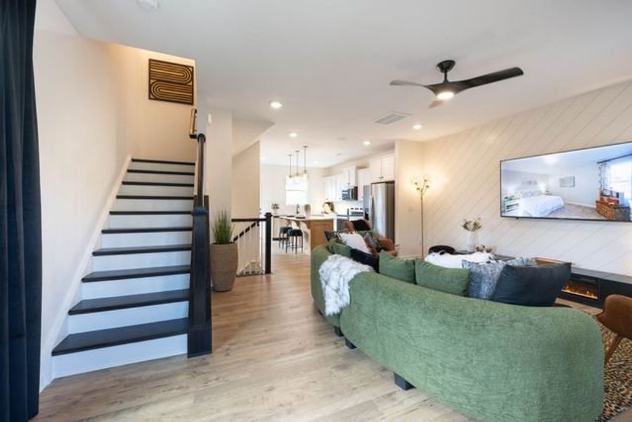 Representative furnished interior of a home built from the Myka TH by True Homes in Dukes Ridge, Charlotte (Image 10).