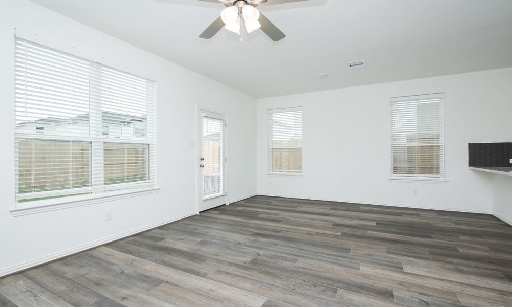 Representative unfurnished interior of a home built from the Lexington Series - Addison by Brightland Homes in Beamer Villas, Friendswood (Image 9). Representative unfurnished interior of a home built from the Lexington Series - Addison by Brightland Homes in Beamer Villas, Friendswood (Image 9).