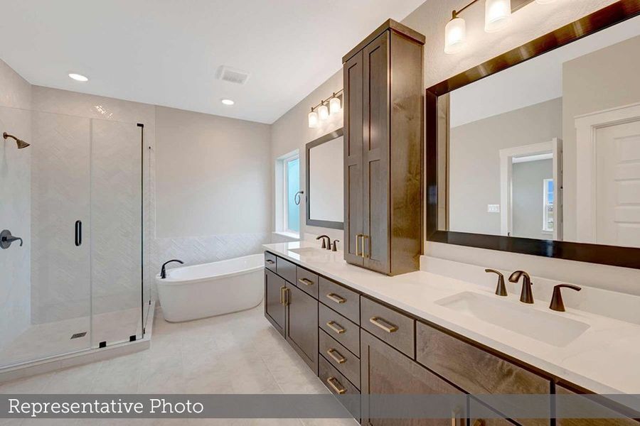 Furnished interior view inside a new home in Easthaven at Bridgeland Central - Vision Collection, Cypress (Image 6).