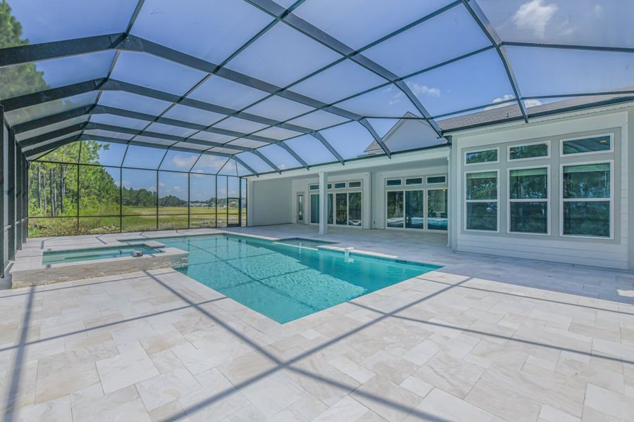 Representative exterior details of a home built from the Caspian by Riverside Homes in Hidden Creek at SilverLeaf, St. Augustine (Image 34).