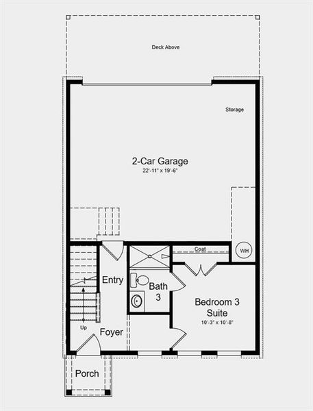 2D floor plan layout of this home in Dreycott, Lawrenceville, GA (Image 3).