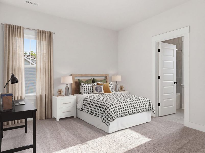 Representative furnished interior of a home built from the Roanoke - Vanguard Collection by Mungo Homes in Meadow Valley, High Point (Image 10).