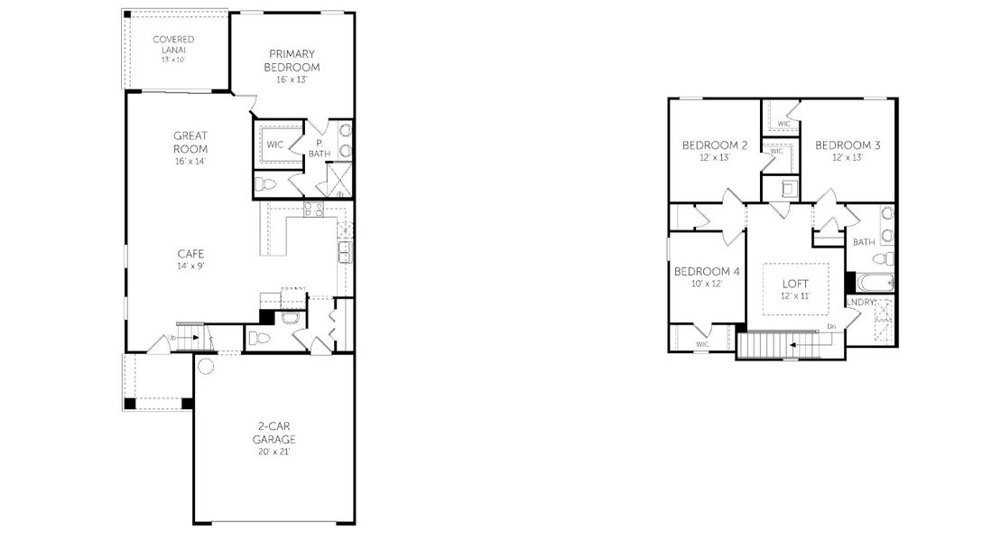 2D floor plan layout of this home in Seminole Trace, Palm Coast, FL (Image 3).