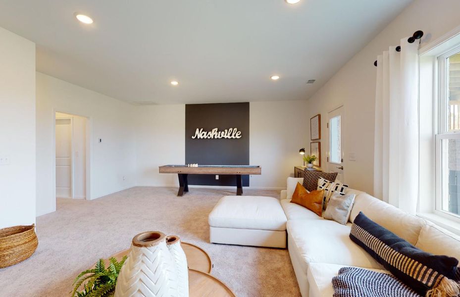 Furnished interior view inside a new home in Hamlet at Carothers Crossing, La Vergne (Image 40).
