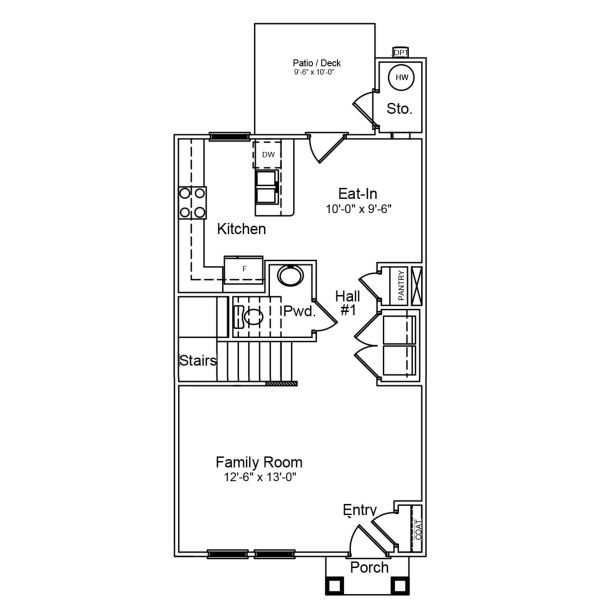 2D floor plan layout of this home in Edwards Station, Taylors, SC (Image 3).