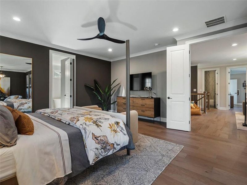 Furnished interior view inside a new home in , Suwanee (Image 69).