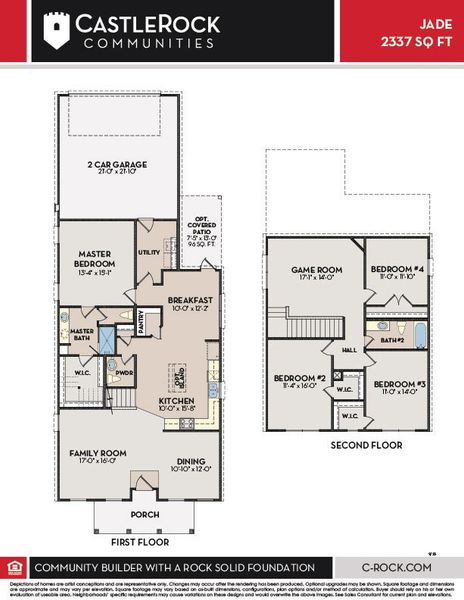 2D floor plan layout for the Jade by CastleRock Communities in Brooklands, Hutto, TX (Image 3). 2D floor plan layout for the Jade by CastleRock Communities in Brooklands, Hutto, TX (Image 3).