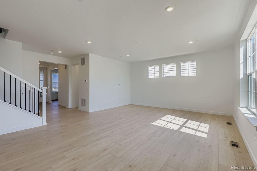 Spacious, unfurnished interior of a new home in Sunset Village: The Monarch Collection, Erie (Image 9). Spacious, unfurnished interior of a new home in Sunset Village: The Monarch Collection, Erie (Image 9).