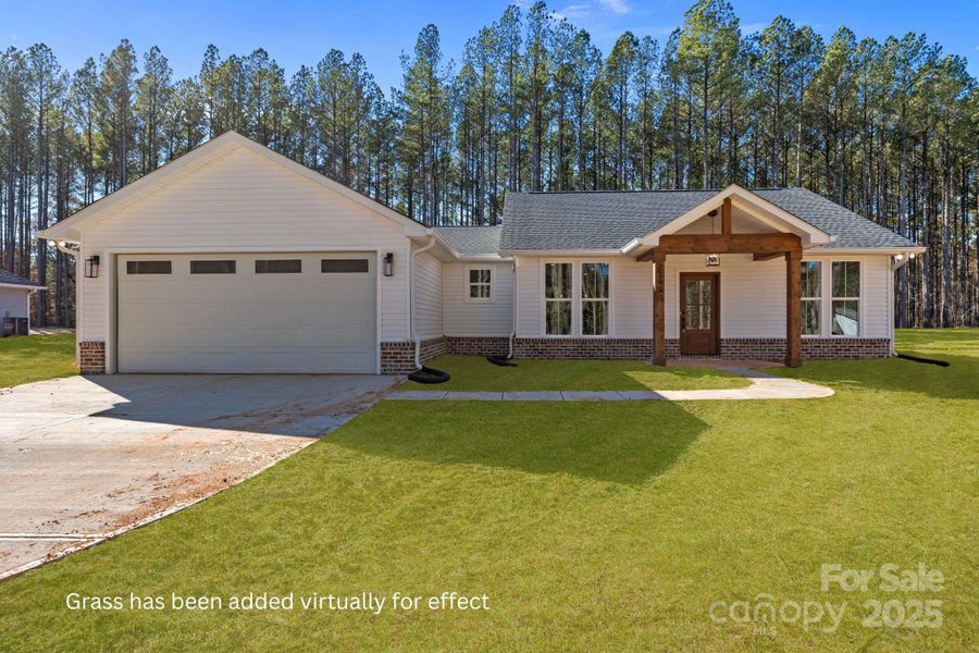 Front exterior of a new home in , Lincolnton, NC, highlighting curb appeal (Image 1).