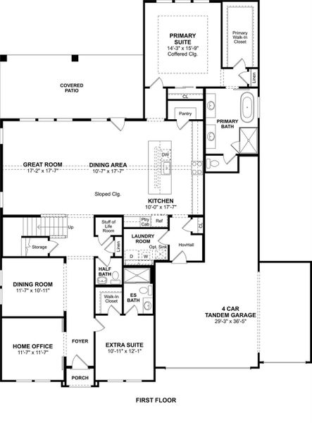 The Stirling floor plan by K. Hovnanian Homes. 1st Floor shown. *Prices, plans, dimensions, features, specifications, materials, and availability of homes or communities are subject to change without notice or obligation. The Stirling floor plan by K. Hovnanian Homes. 1st Floor shown. *Prices, plans, dimensions, features, specifications, materials, and availability of homes or communities are subject to change without notice or obligation.