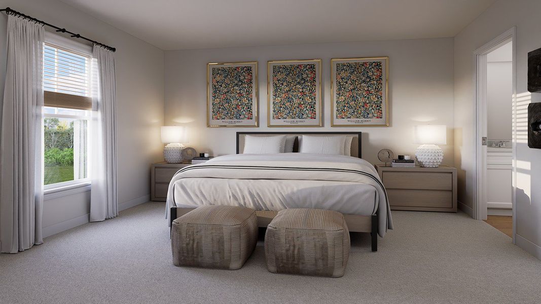 Furnished interior view inside a new home in The Crossing at St. James, Summerville (Image 5).