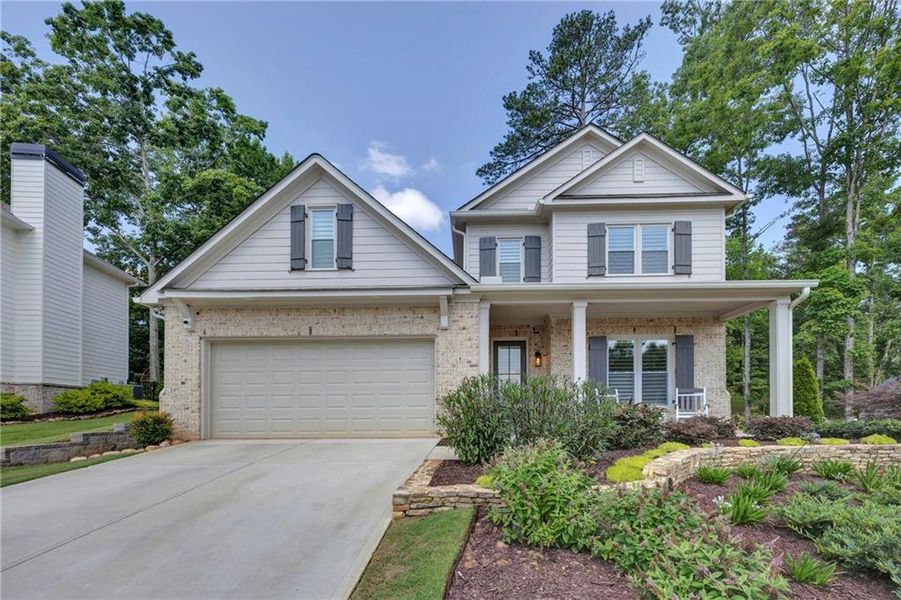 Front exterior of a new home in , Covington, GA, highlighting curb appeal (Image 21). Front exterior of a new home in , Covington, GA, highlighting curb appeal (Image 21).