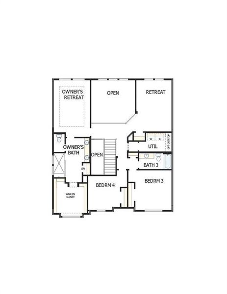 2D floor plan layout of this home in Havencroft, Woodstock, GA (Image 4).