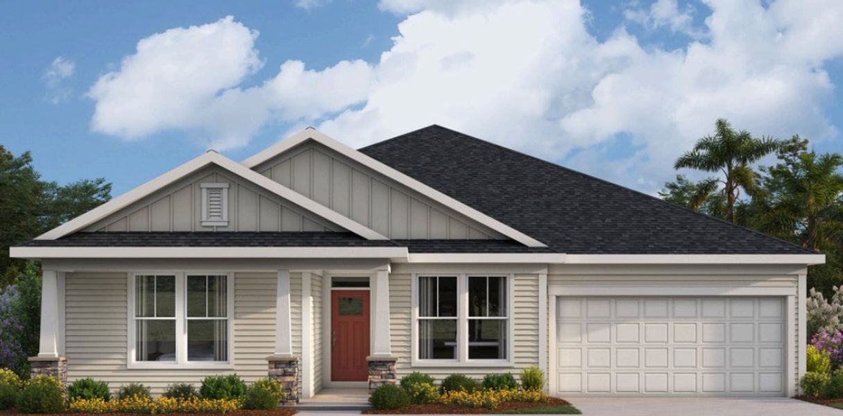 Representative exterior photo of a completed home built from the Lotus by Fischer Homes in Breakfast Point East, Panama City Beach, FL (Image 4).