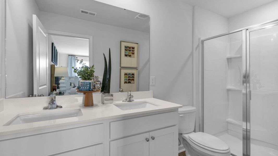 Furnished interior view inside a new home in The Townes at Hunter Hill, Rocky Mount (Image 26).