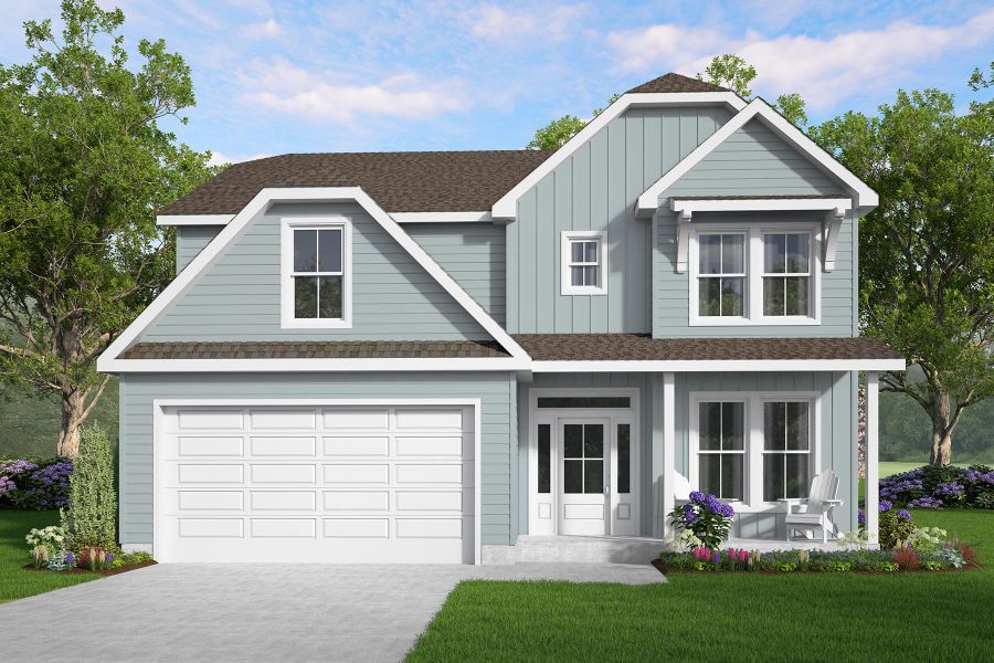 Representative exterior photo of a completed home built from the Burton by Hunter Quinn Homes in Walker's Pointe, Anderson, SC (Image 5).