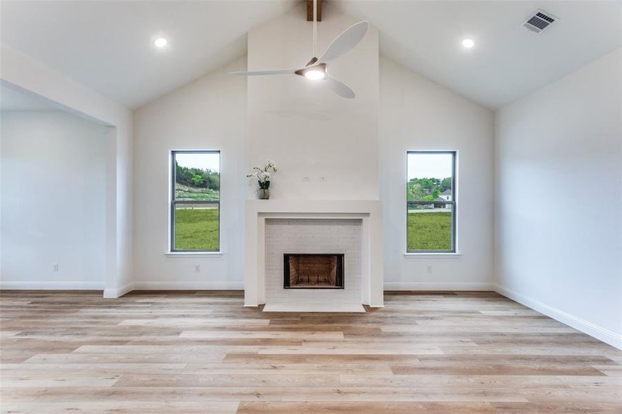 Spacious, unfurnished interior of a new home in Reserves at Trinity, Willow Park (Image 10).