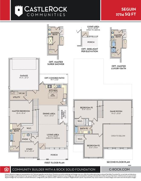2D floor plan layout for the Seguin by CastleRock Communities in Masonbrooke, Murfreesboro, TN (Image 3). 2D floor plan layout for the Seguin by CastleRock Communities in Masonbrooke, Murfreesboro, TN (Image 3).