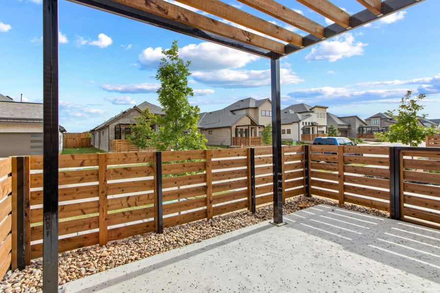Exterior details and patio area of a home in Willow Grove Single-Family Homes, Melissa (Image 31). Exterior details and patio area of a home in Willow Grove Single-Family Homes, Melissa (Image 31).