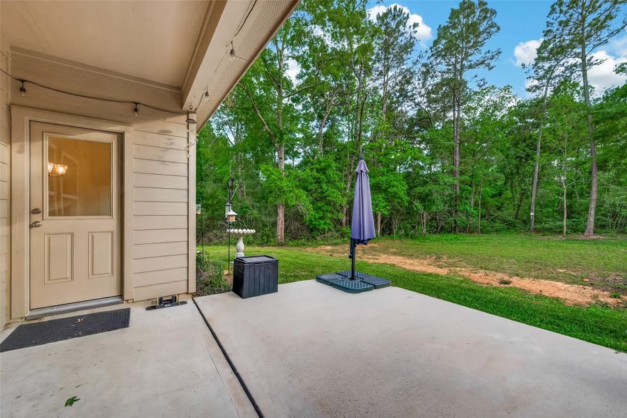 Exterior details and patio area of a home in , Willis (Image 22).