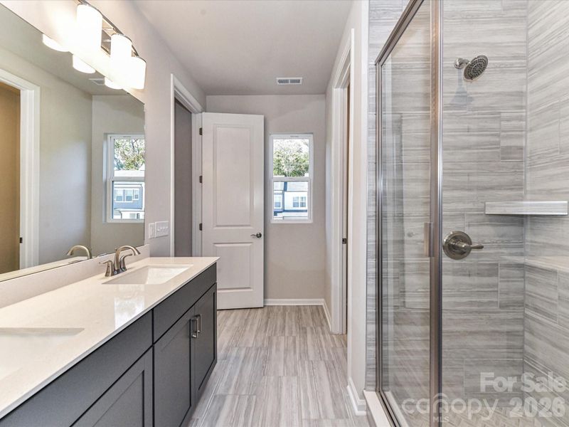 Dual vanity primary bathroom