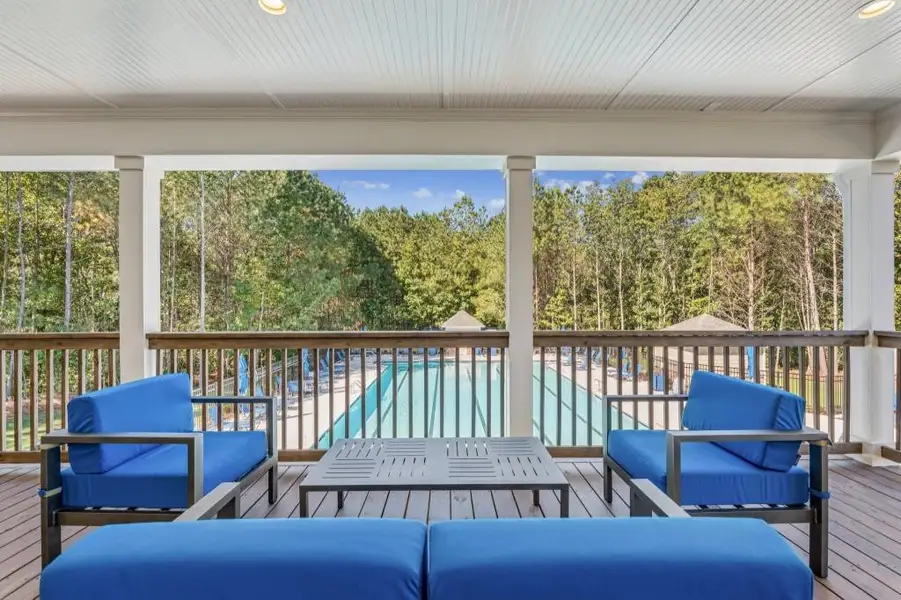 Exterior details and patio area of a home in Parkside at Carter Grove, Cartersville (Image 2).