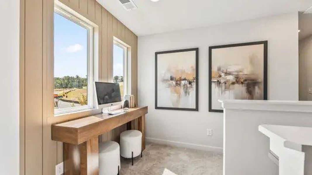Furnished interior view inside a new home in Sherwood Square, Flowery Branch (Image 19). Furnished interior view inside a new home in Sherwood Square, Flowery Branch (Image 19).