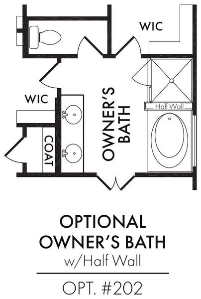Master Bath – Tub Shower 1/2 Wall Master Bath – Tub Shower 1/2 Wall